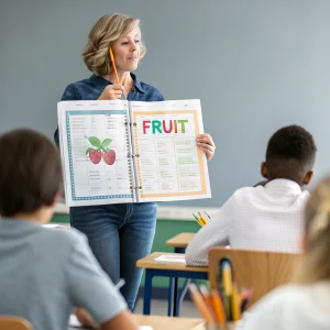 South African classroom using teaching worksheets