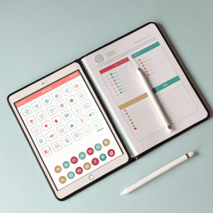 PDF teaching resources displayed on a tablet
